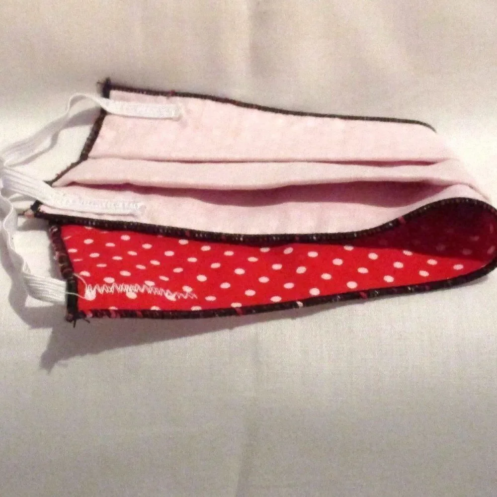 Face Mask Red Polka Dot